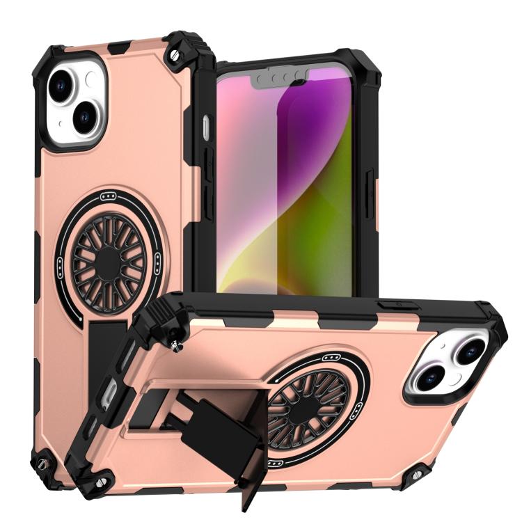 Shockproof Kickstand Metallic Shaft MagSafe Phone Case