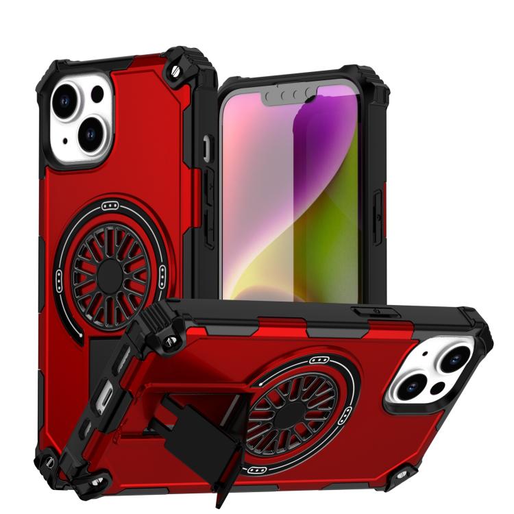 Shockproof Kickstand Metallic Shaft MagSafe Phone Case