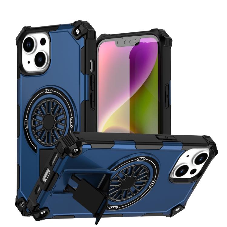 Shockproof Kickstand Metallic Shaft MagSafe Phone Case