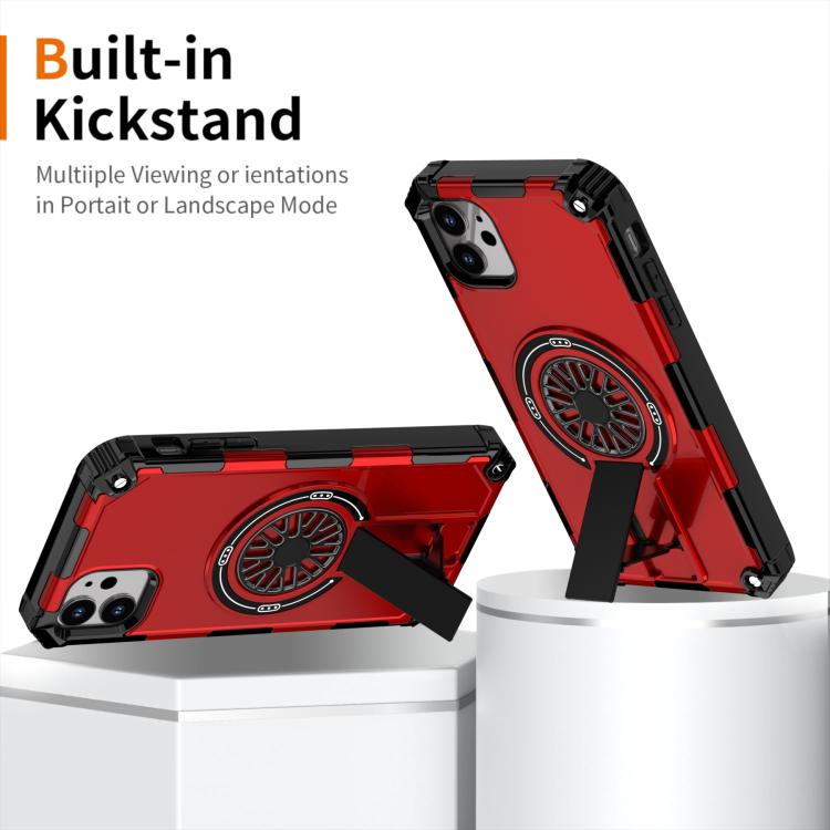 Shockproof Kickstand Metallic Shaft MagSafe Phone Case