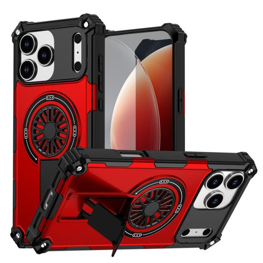 Shockproof Kickstand Metallic Shaft MagSafe Phone Case