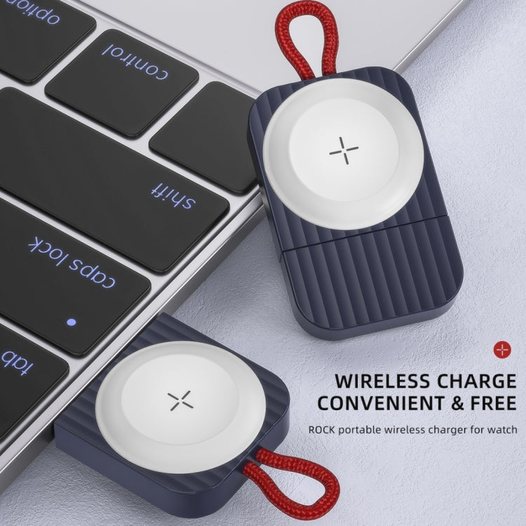 ROCK W26 Portable Magnetic Wireless Charger for Apple Watch Type-C interface