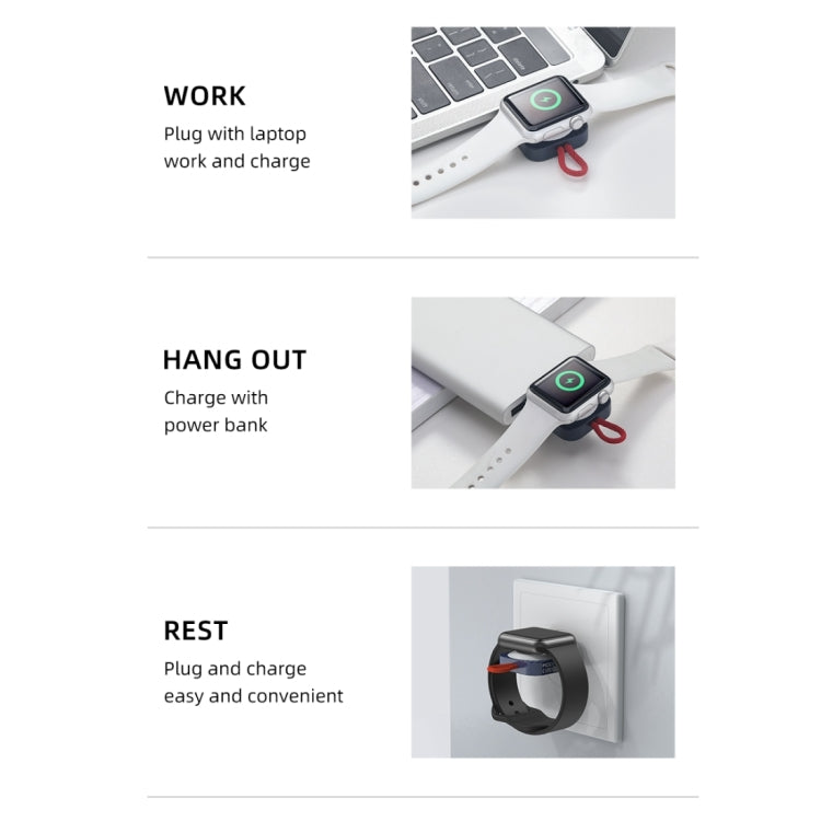 ROCK W26 Portable Magnetic Wireless Charger for Apple Watch Type-C interface