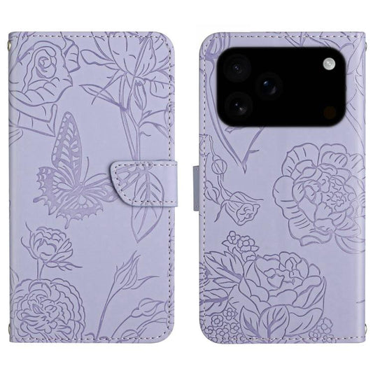 Skin Feel Butterfly Embossed Flip Leather Phone Case