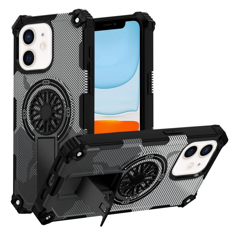 Camouflage Kickstand Rotating Shaft MagSafe Phone Case