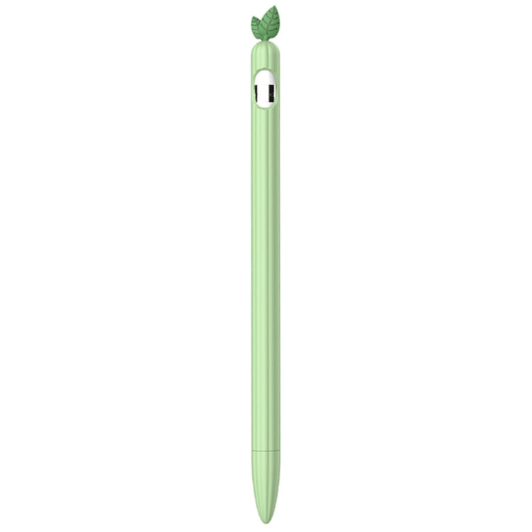 Contrasting Color Mint Leaf Silicone Non-slip Protective Cover, For Apple Pencil 1, For Apple Pencil 2