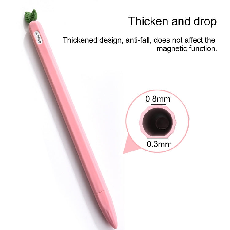 Contrasting Color Mint Leaf Silicone Non-slip Protective Cover, For Apple Pencil 1, For Apple Pencil 2