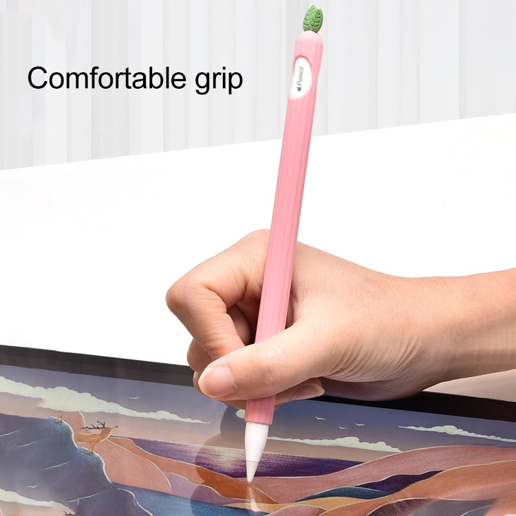 Contrasting Color Mint Leaf Silicone Non-slip Protective Cover, For Apple Pencil 1, For Apple Pencil 2