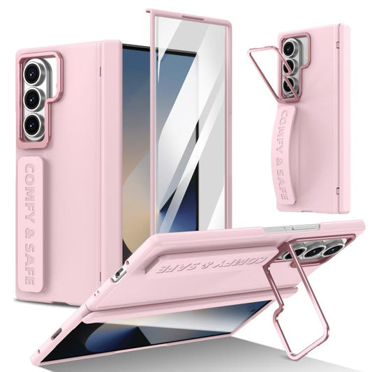 Film Integrated Lens Frame Bracket Phone Case with Wristband