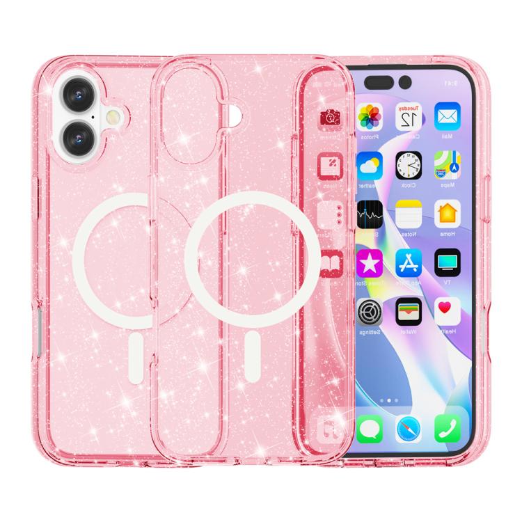 Terminator Style Glitter Powder MagSafe Magnetic Phone Case, For iPhone 17 Pro Max, For iPhone 17 Pro, For iPhone 17, For iPhone 17 Air