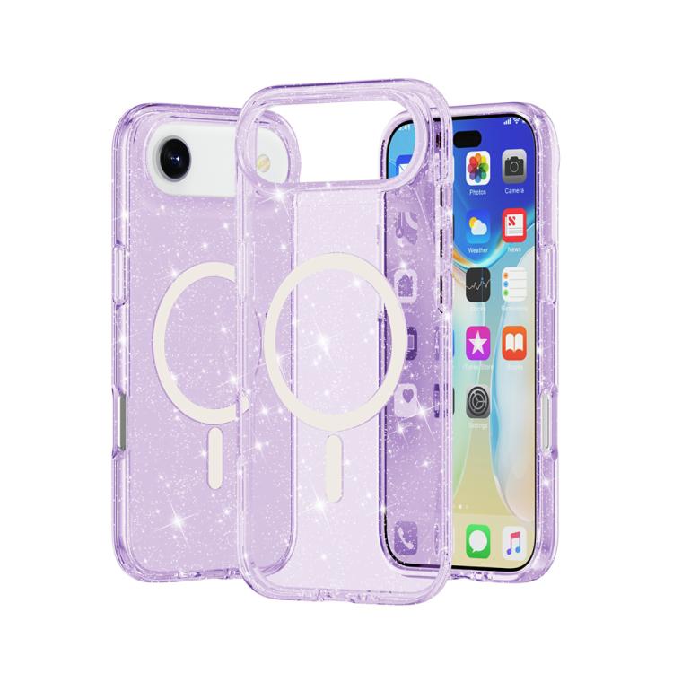 Terminator Style Glitter Powder MagSafe Magnetic Phone Case, For iPhone 17 Pro Max, For iPhone 17 Pro, For iPhone 17, For iPhone 17 Air