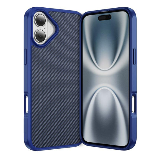 Carbon Fiber Texture Skin-feel Acrylic TPU Phone Case, For iPhone 16, For iPhone 15 Pro Max, For iPhone 15 Pro, For iPhone 15 Plus, For iPhone 15, For iPhone 14 Pro