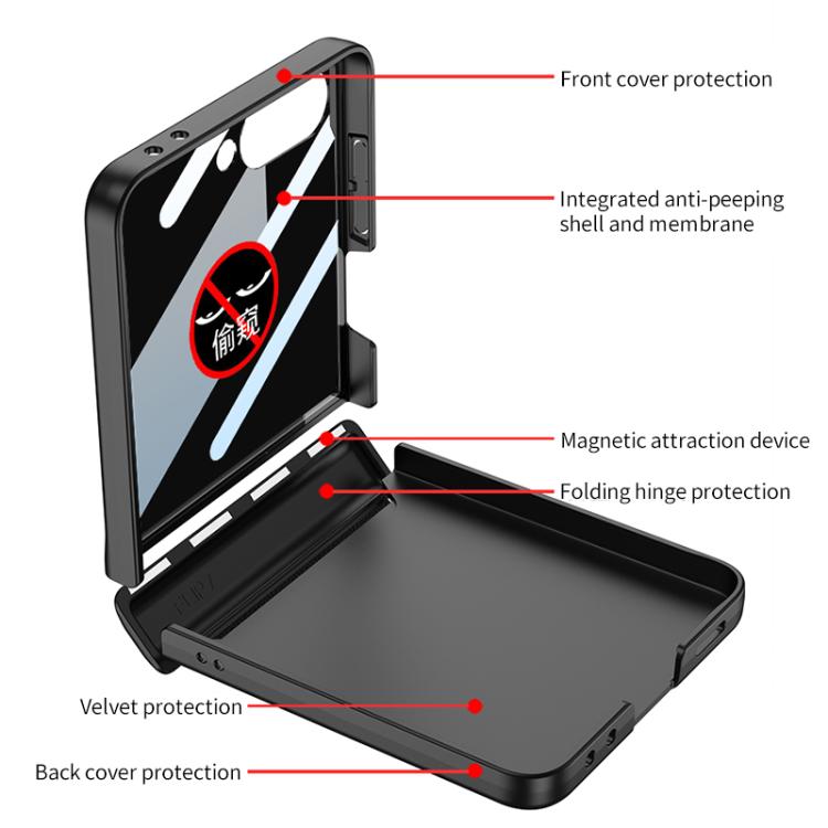 GKK Integrated Privacy Film Magnetic Full Coverage Flip Phone Case