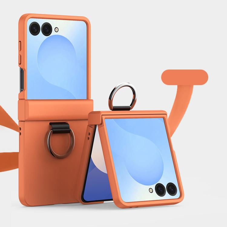 Three Parts PC Skin Feel Shockproof Phone Case with Ring