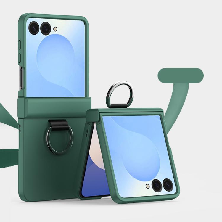 Three Parts PC Skin Feel Shockproof Phone Case with Ring