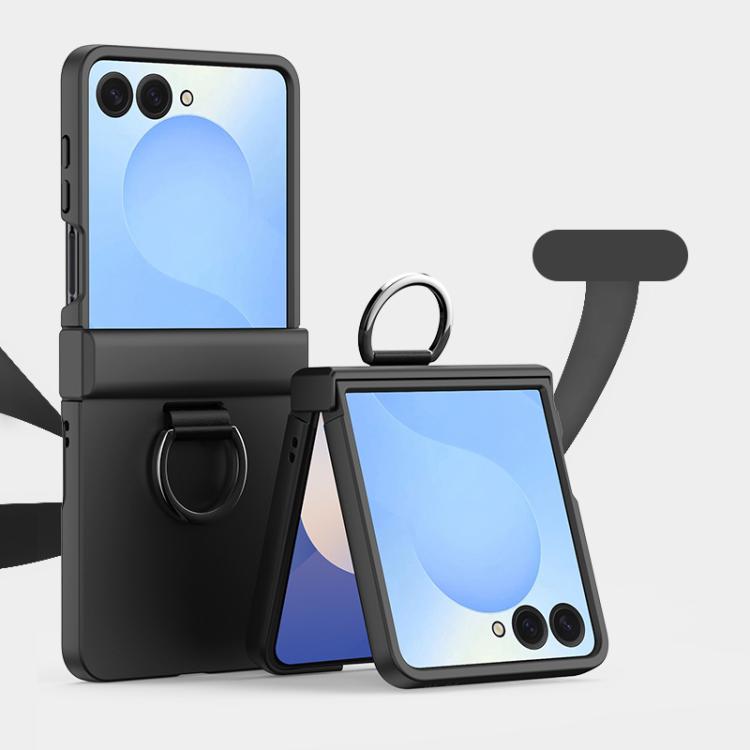 Three Parts PC Skin Feel Shockproof Phone Case with Ring