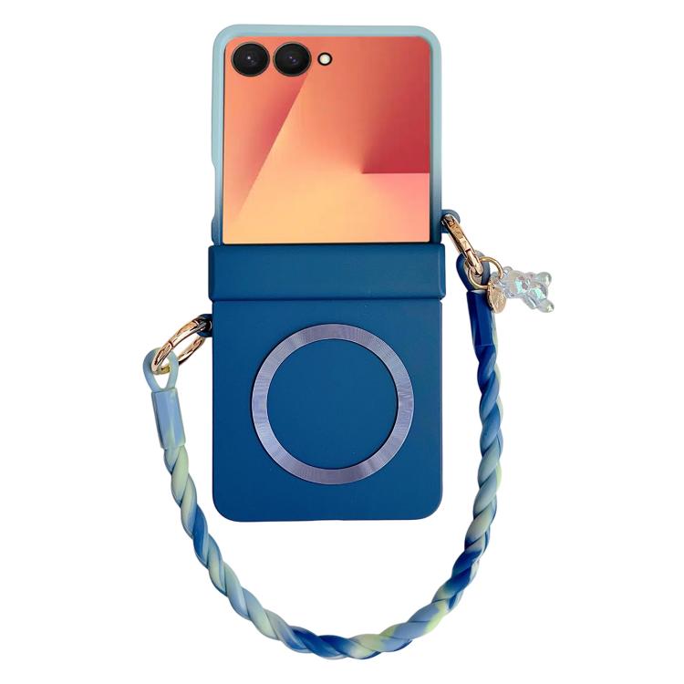 Integrated Hinge Side Buckle MagSafe Skin Feel PC Phone Case with Strap