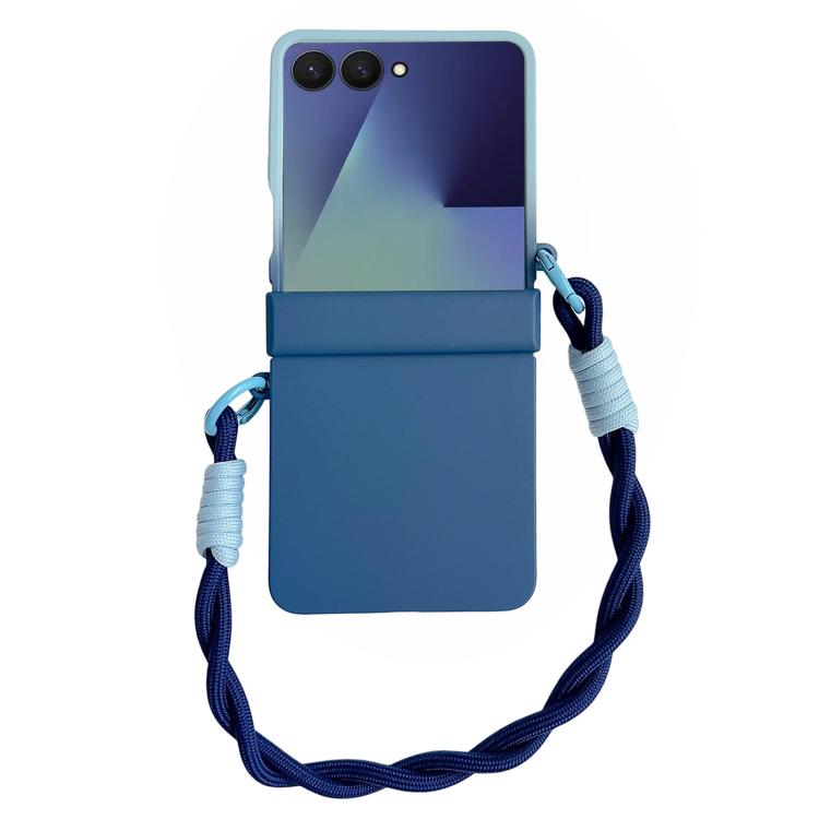 Integrated Hinge Side Buckle Skin Feel PC Phone Case with Strap
