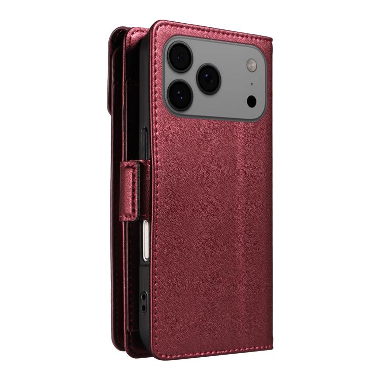 Multi Card Wallet Leather Phone Case with Strap, For iPhone 17 Pro Max, For iPhone 17 Pro, For iPhone 17, For iPhone 17 Air