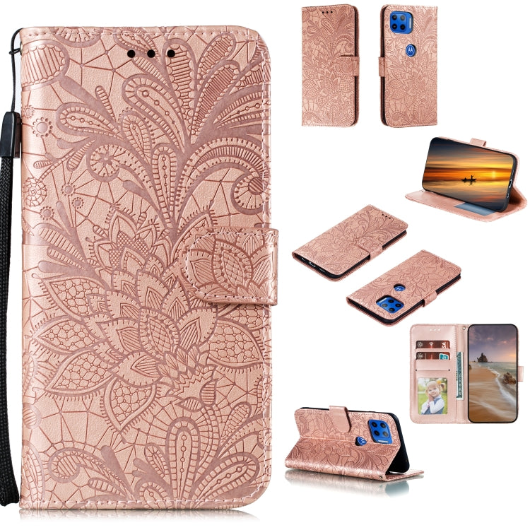 Lace Flower Horizontal Flip Leather Case with Holder & Card Slots & Wallet & Photo Frame, For Motorola Moto G Stylus, For Motorola Moto G5 Plus 5G, For Motorola Moto G Power, For Huawei Enjoy 20