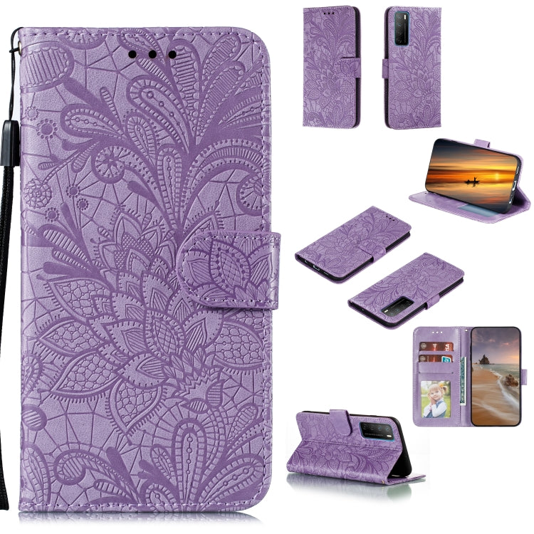 Lace Flower Horizontal Flip Leather Case with Holder & Card Slots & Wallet & Photo Frame, For Huawei Honor 9X Lite, For Huawei Honor Play 4 / Maimang 9 / Mate 40 Lite, For Google Pixel 5, For Google Pixel 5 XL