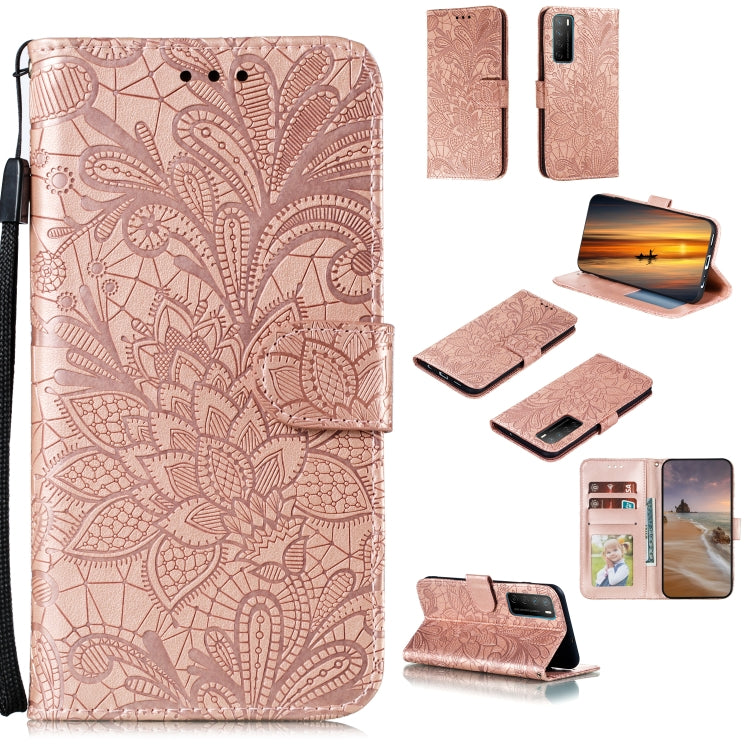 Lace Flower Horizontal Flip Leather Case with Holder & Card Slots & Wallet & Photo Frame, For Huawei Honor 9X Lite, For Huawei Honor Play 4 / Maimang 9 / Mate 40 Lite, For Google Pixel 5, For Google Pixel 5 XL