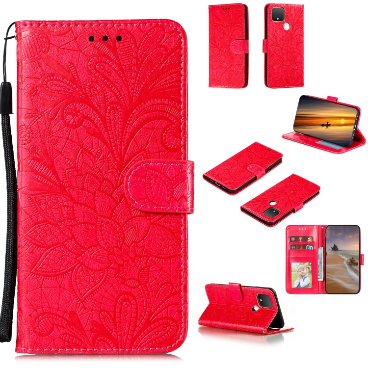 Lace Flower Horizontal Flip Leather Case with Holder & Card Slots & Wallet & Photo Frame, For Huawei Honor 9X Lite, For Huawei Honor Play 4 / Maimang 9 / Mate 40 Lite, For Google Pixel 5, For Google Pixel 5 XL