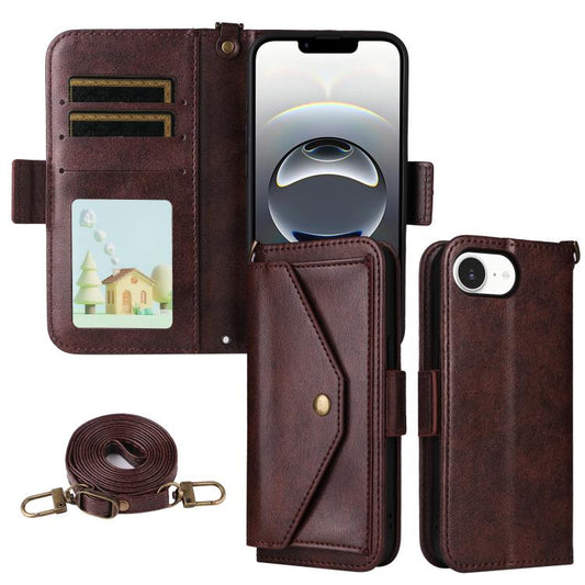Multi-card Slots Crossbody Cowhide Leather Phone Case