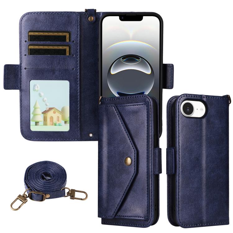 Multi-card Slots Crossbody Cowhide Leather Phone Case