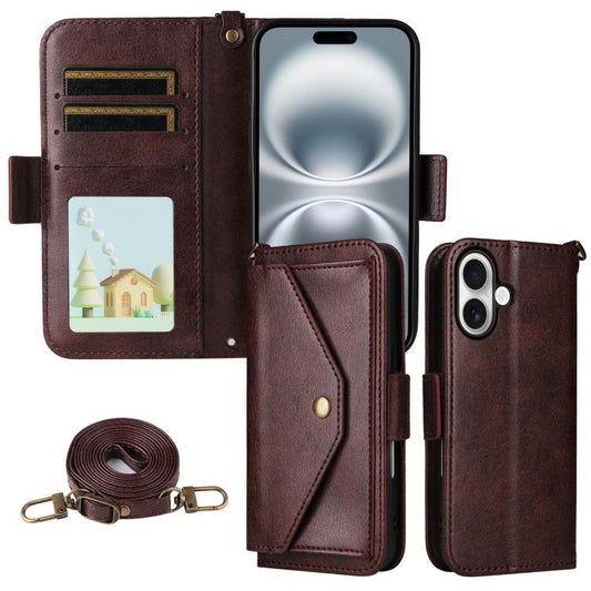 Multi-card Slots Crossbody Cowhide Leather Phone Case