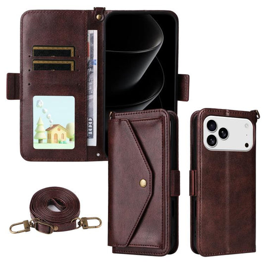 Multi-card Slots Crossbody Cowhide Leather Phone Case