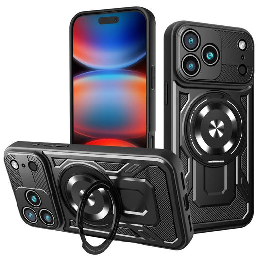 Armor Rotating Holder MagSafe Phone Case, For iPhone 17 Pro Max, For iPhone 17 Pro, For iPhone 17, For iPhone 17 Air