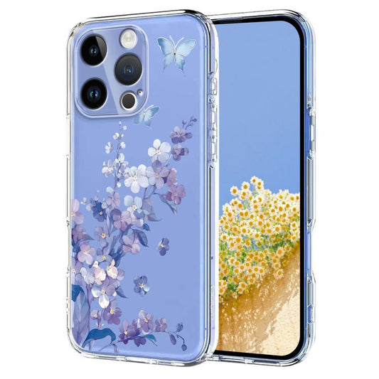 Flower Pattern Painted TPU Phone Case, For iPhone 14 Pro Max, For iPhone SE 2022 / 2020 / 8 / 7, For iPhone 13 Pro Max, For iPhone 13 Pro