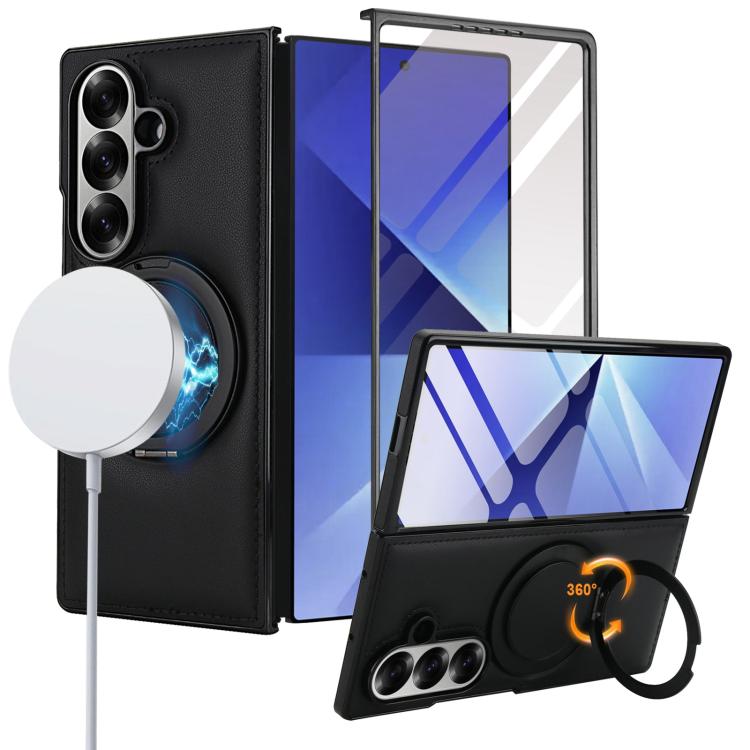 Folding Rotation Holder MagSafe Film Integrated Leather Phone Case
