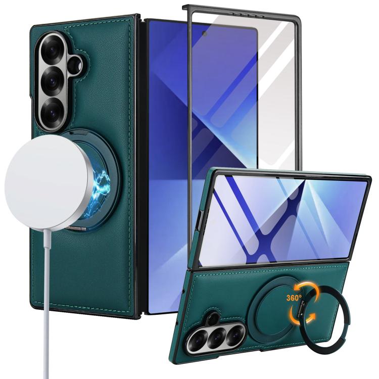 Folding Rotation Holder MagSafe Film Integrated Leather Phone Case