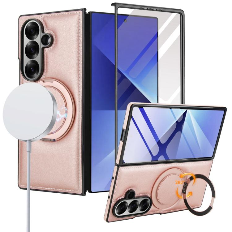Folding Rotation Holder MagSafe Film Integrated Leather Phone Case