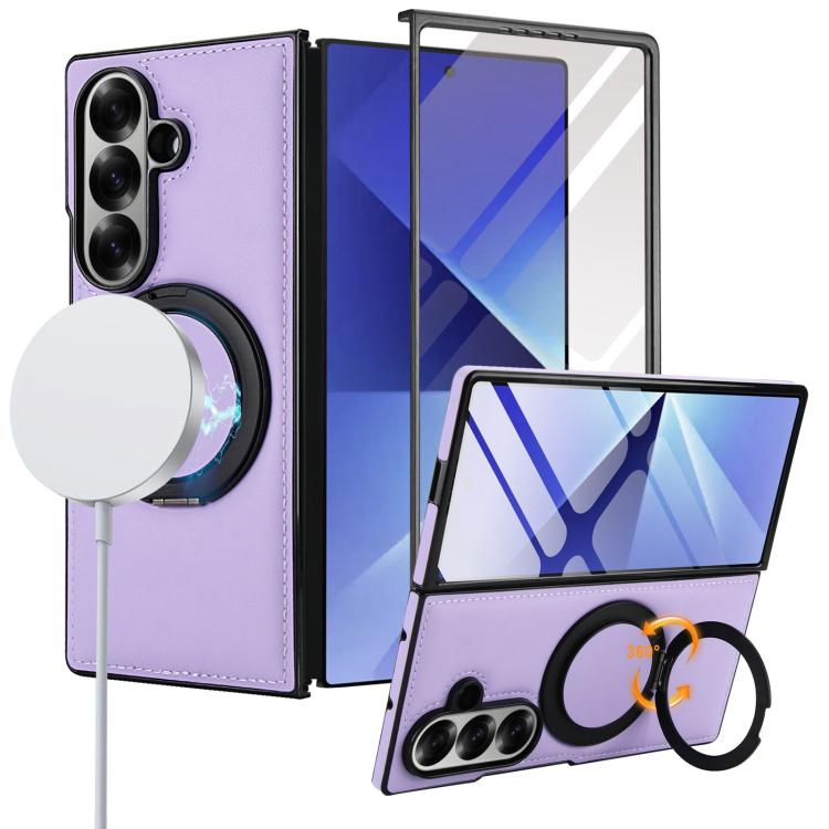 Folding Rotation Holder MagSafe Film Integrated Leather Phone Case