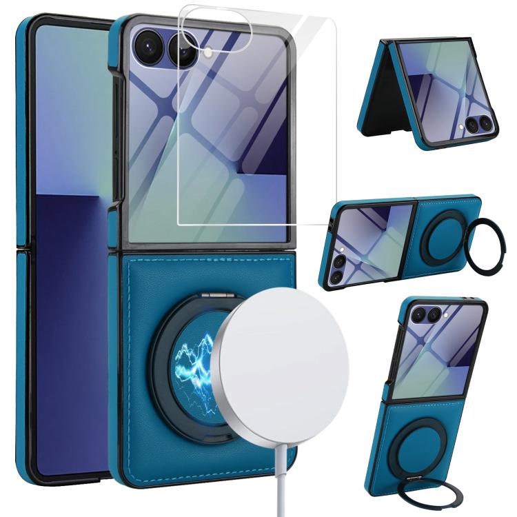 Folding Rotation Holder MagSafe Film Integrated Leather Phone Case