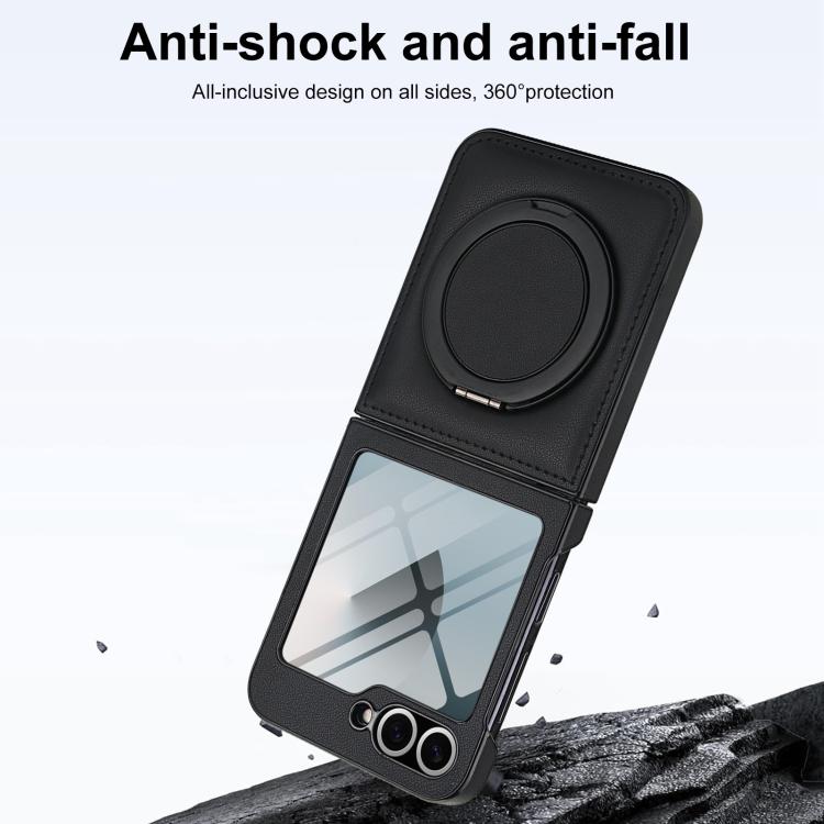 Folding Rotation Holder MagSafe Film Integrated Leather Phone Case
