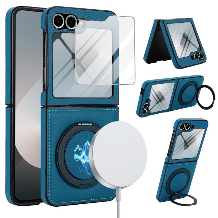 Folding Rotation Holder MagSafe Film Integrated Leather Phone Case