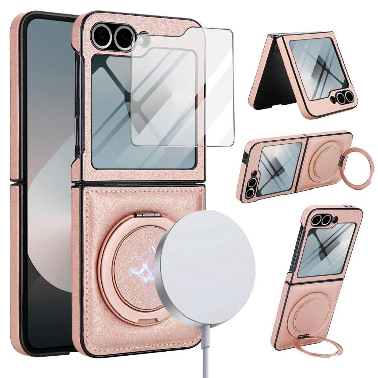 Folding Rotation Holder MagSafe Film Integrated Leather Phone Case