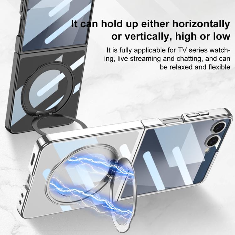 GKK Integrated Electroplating Full Coverage Phone Case with Magnetic Rotating Bracket