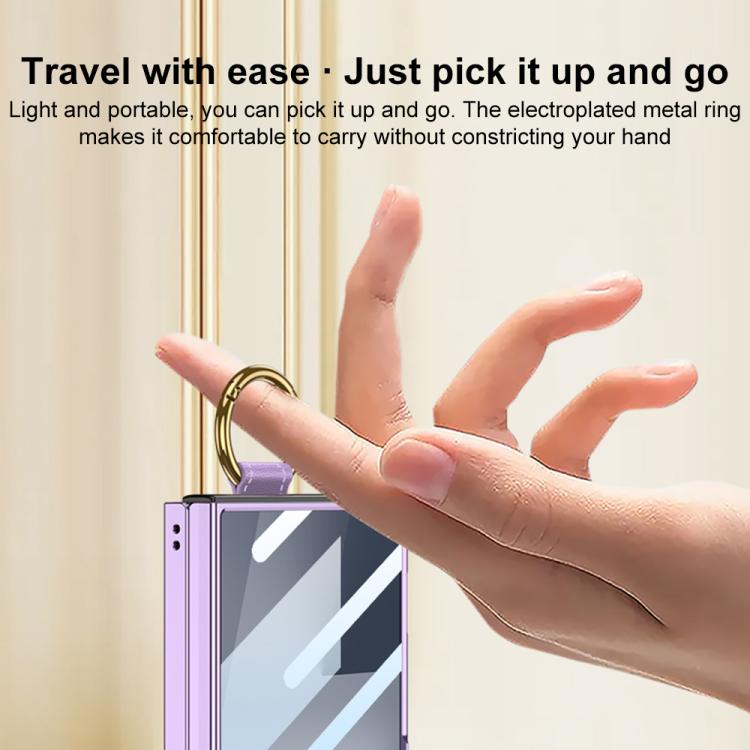 GKK Integrated Electroplating Phantom Full Coverage Phone Case with Ring