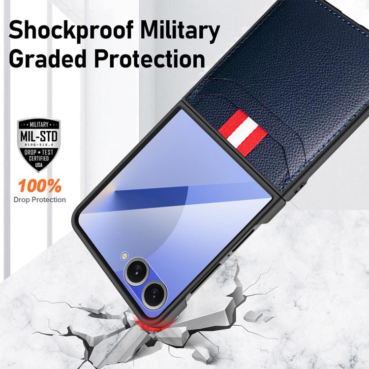 Integrated Webbing Card Slot Les Film Litchi Skin Pasting Phone Case