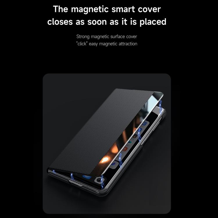 SULADA Kevlar 600D Texture Smart Window Leather Phone Case