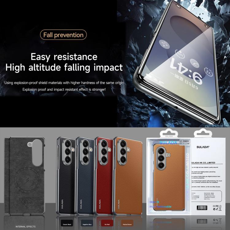 SULADA Frameless Top Layer Cowhide Leather PC Phone Case