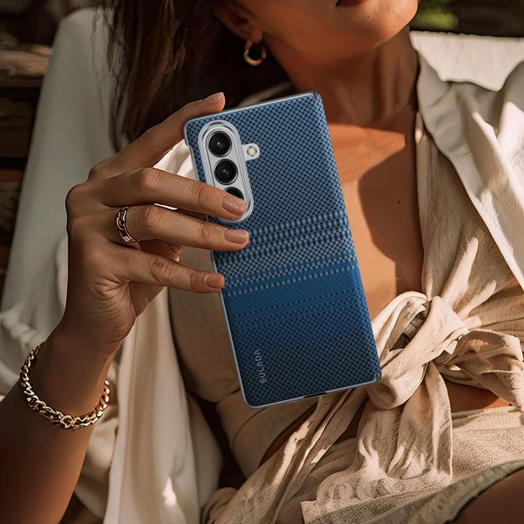 SULADA Kevlar Woven Texture Magnetic Leather Phone Case