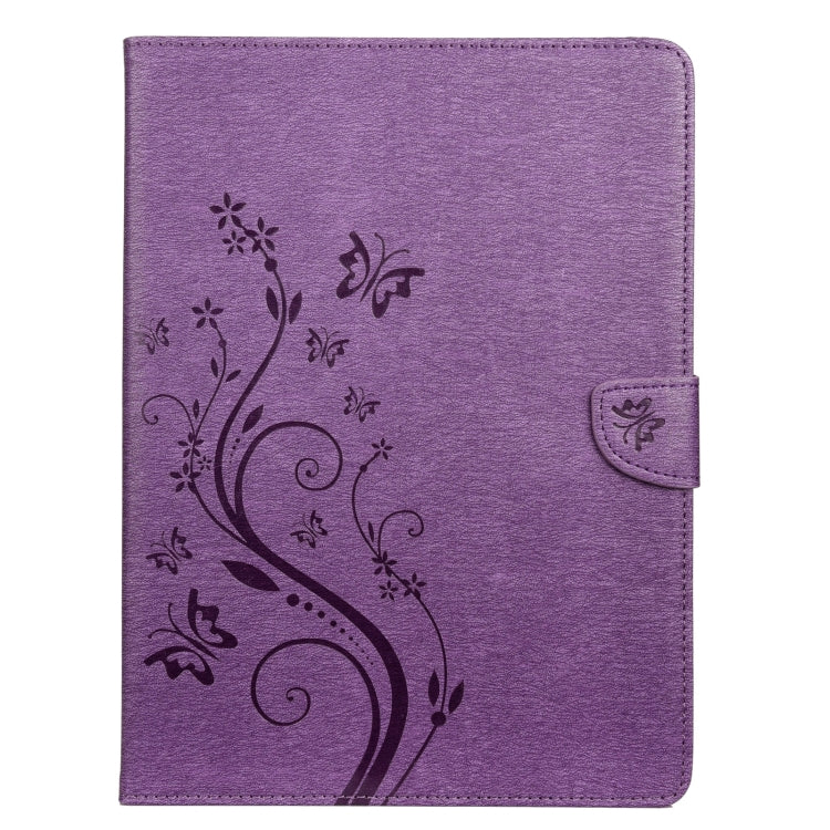 Butterfly Flower Embossing Pattern Horizontal Flip Leather Case with Holder & Card Slots & Wallet, For iPad Pro 11 (2020), For Samsung Galaxy Tab S8+ / Tab S8 Plus /  Tab S7 FE / Tab S7+