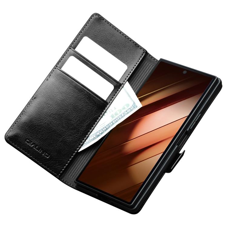 QIALINO Classic 103 Buckle Genuine Leather Phone Case