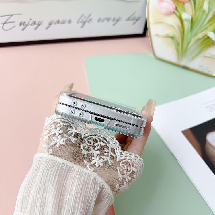 Transparent Frame Jelly PU + PC Phone Case with Ring Holder